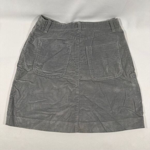 Esprit Womens Skirt size 1/2 Gray Soft Velour Velvet Mini Big Pockets - Picture 3 of 5